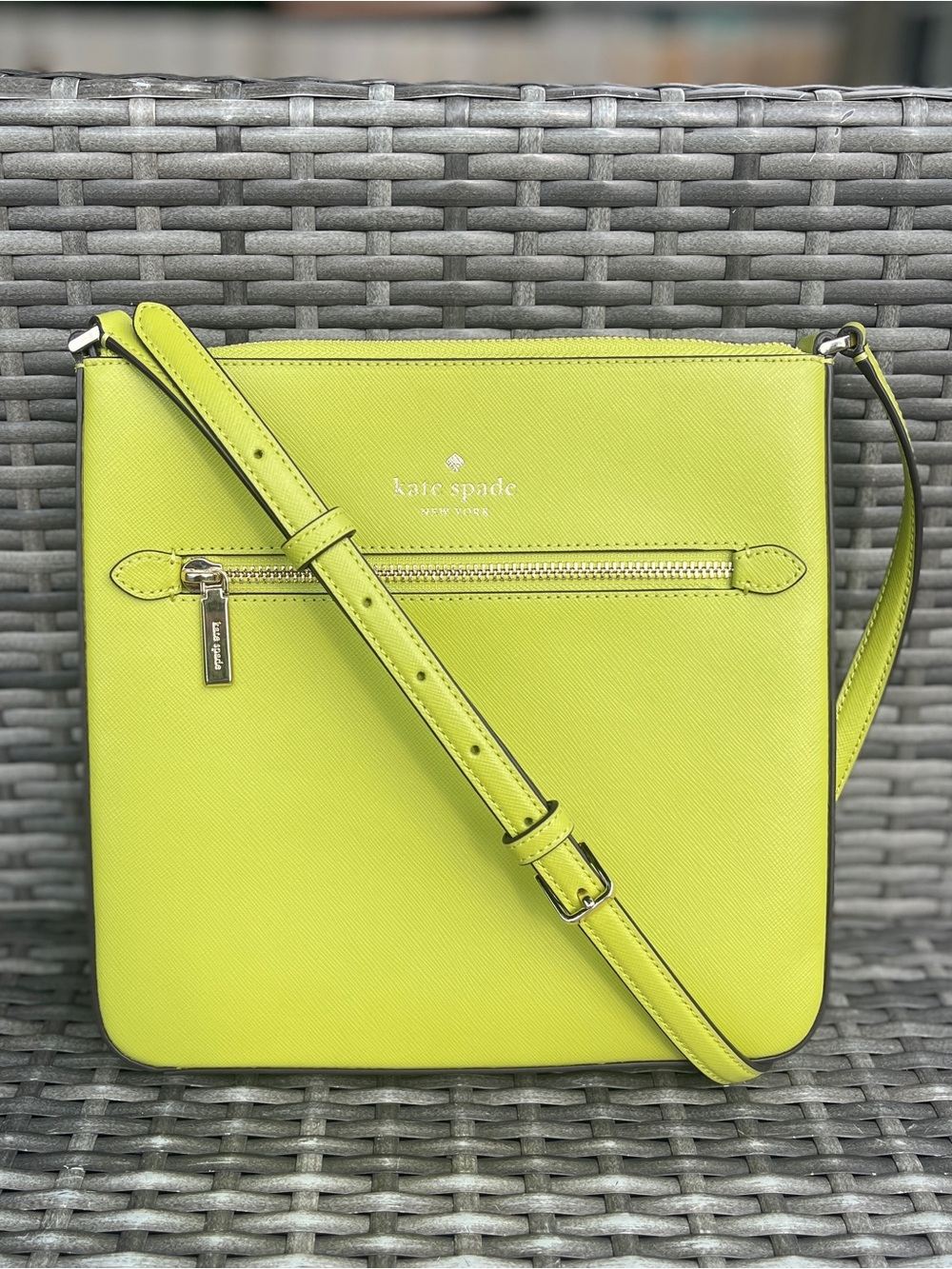 Kate Spade Sadie North South Crossbody Fern Moss Green Leather Bag NWOT